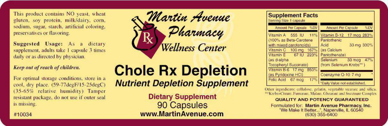 Label for Chole Rx Depletion