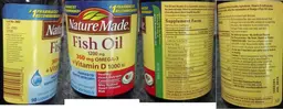 Label for Fish Oil 1200 mg + Vitamin D 1000 IU