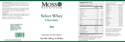 Label for Select Whey Chocolate
