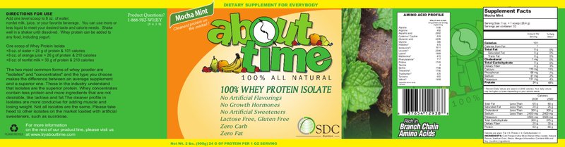 About Time 100% Whey Protein Isolate Moc