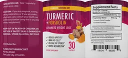 Label for Turmeric + Forskolin
