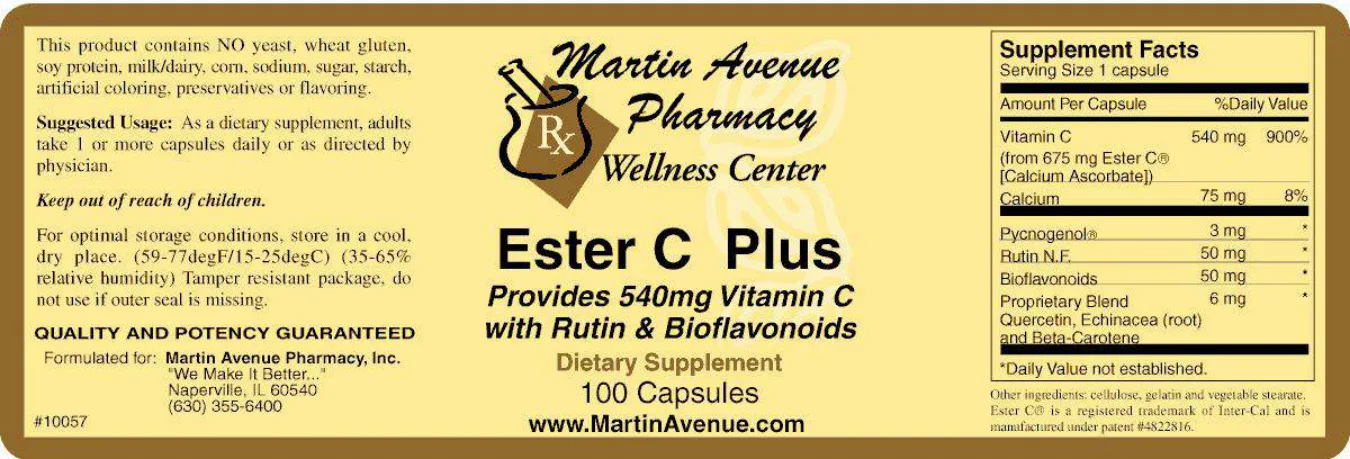 Label for Ester C Plus