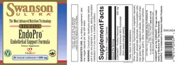 Label for EndoPro Endothelial Support Formula 500 mg