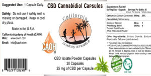 CBD Cannabidiol Capsules