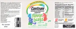 Label for Centrum Flavor Burst Mixed Fruit