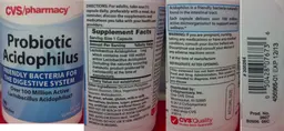 Label for Probiotic Acidophilus