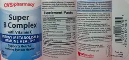Label for Super B Complex With Vitamin C