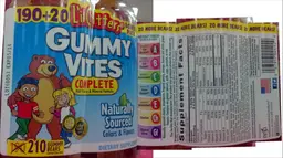 Label for Gummy Vites Complete