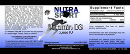 Label for Vitamin D3 2,000 IU