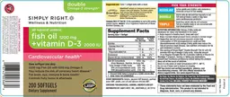 Label for All Natural Enteric Fish Oil 1200 mg + Vitamin D-3 2000 IU