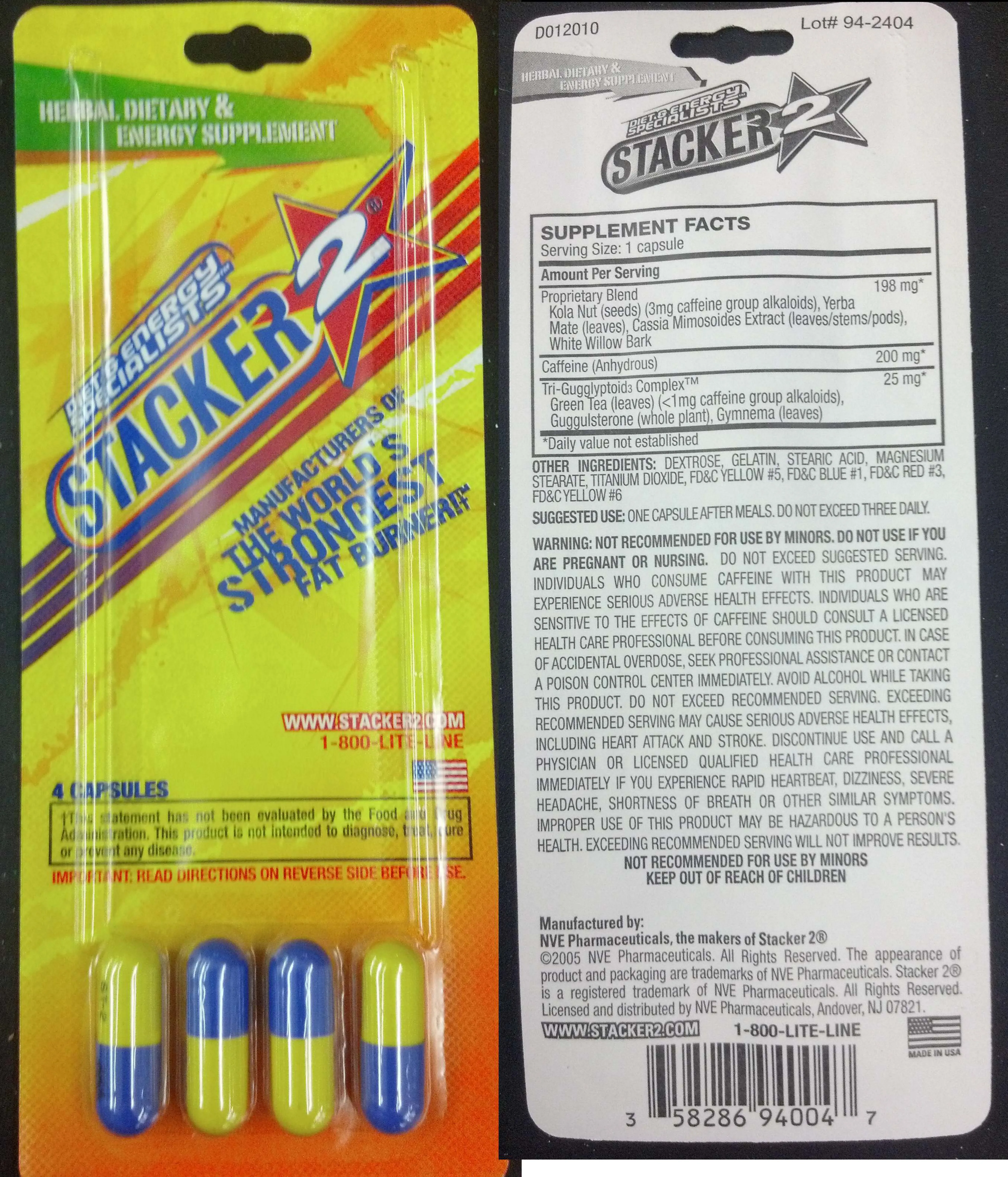 Label for Stacker 2 Capsules