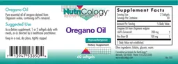 Label for Oregano Oil