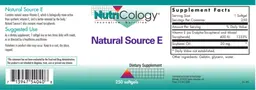 Label for Natural Source E