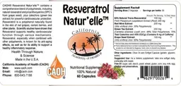 Label for Resveratrol Natur'elle