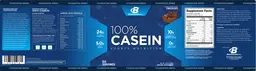 Label for 100% Casein Chocolate