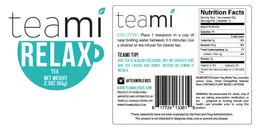 Label for Relax Tea