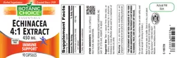 Label for Echinacea 4:1 Extract 450 mg