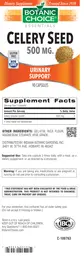 Label for Celery Seed 500 mg