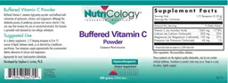 Label for Buffered Vitamin C Powder