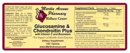 Label for Glucosamine & Chondroitin Plus With Vitamin C And Bromelain