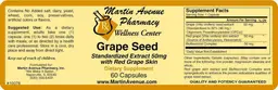 Label for Grape Seed Standardized Extract 50 mg With Red Grape Skin