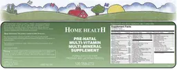 Label for Pre-Natal Multi-Vitamin Multi-Mineral Supplement