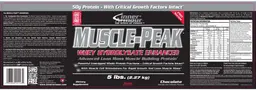 Label for Muscle-Peak Chocolate