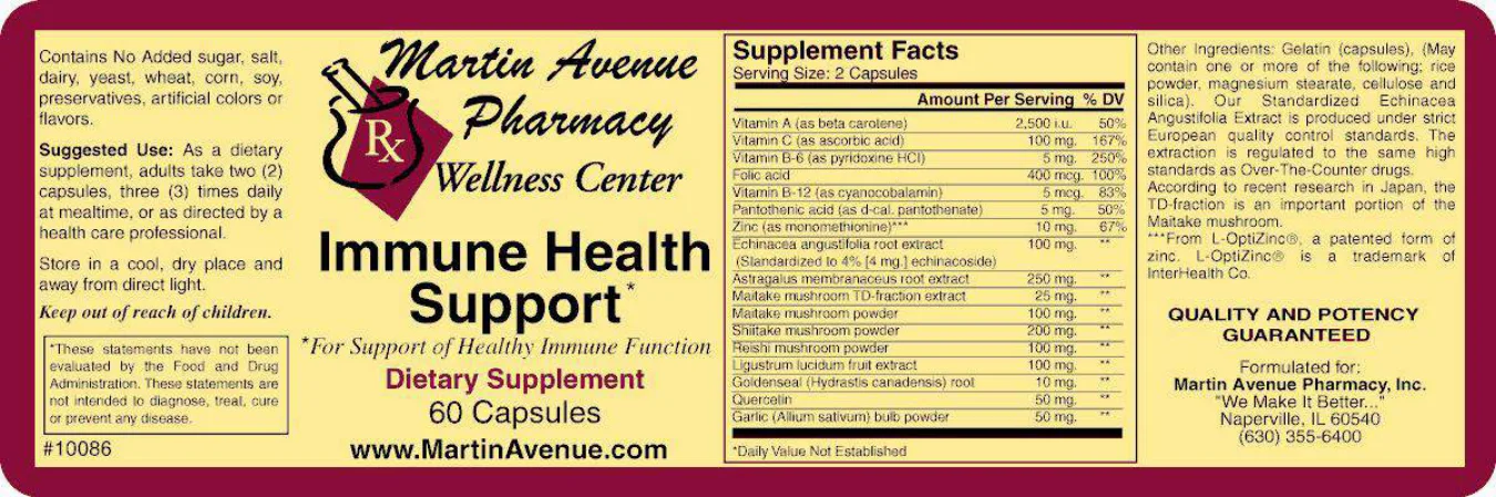 Label for Immune Health Support
