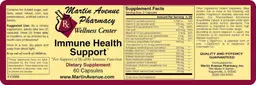 Label for Immune Health Support