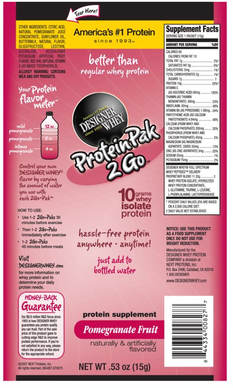 ProteinPak 2 Go Pomegranate Fruit