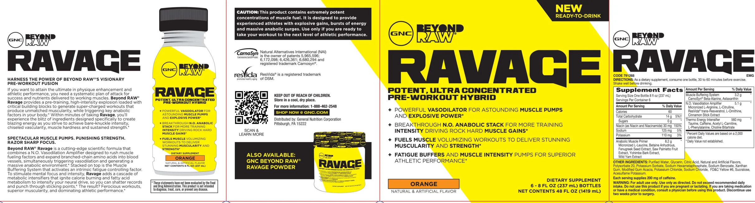 Label for Ravage Orange