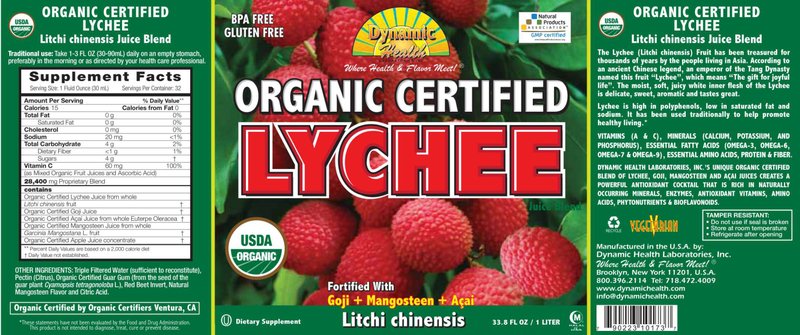 Organic Certified Lychee Juice Blend