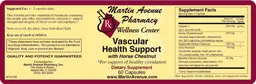 Label for Vascular Health Support With Horse Chestnut