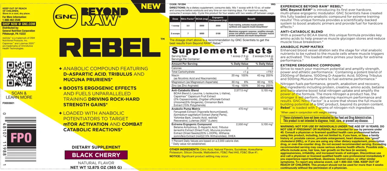 Label for Rebel Black Cherry