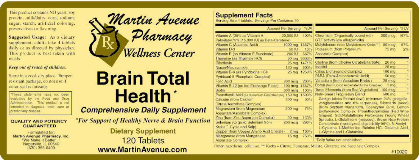 Label for Brain Total Health