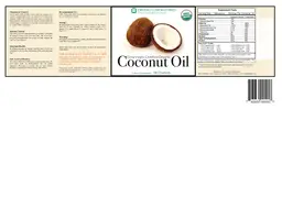 Label for Extra Virgin, Certified Organic Coconut Oil