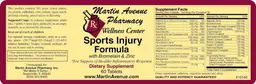 Label for Sports Injury Formula With Bromelain & Zinc