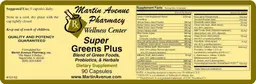 Label for Super Greens Plus