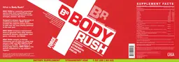 Label for Body Rush Strawberry Kiwi