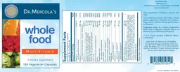 Label for Whole Food MultiVitamin