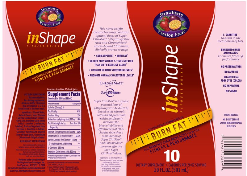 inShape Fitness Drink Strawberry Passion