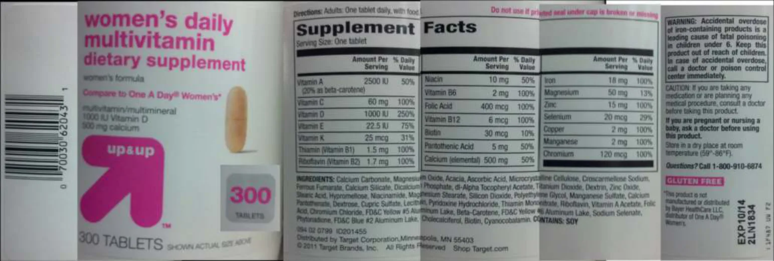 Label for Women's Daily Multivitamin