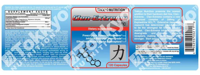 Label for Clen-Extreme OTC