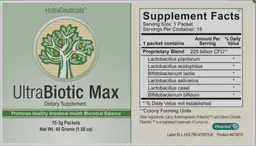 Label for UltraBiotic Max