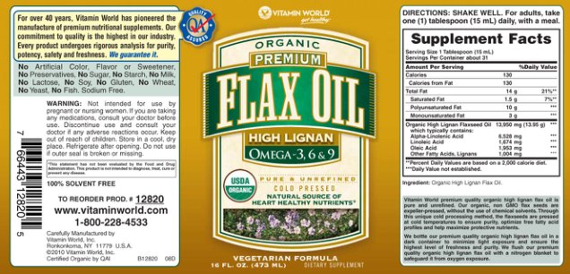Organic Premium Flax Oil
