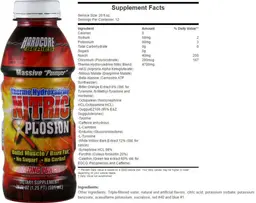 Label for Thermo Hydroxadrine Nitric Xplosion Blazing Punch