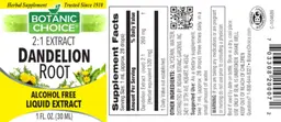 Label for Dandelion Root