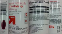 Label for Super Strength Cranberry 3600 mg