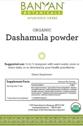 Label for Organic Dashamula Powder