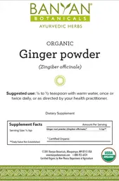 Label for Organic Ginger Powder
